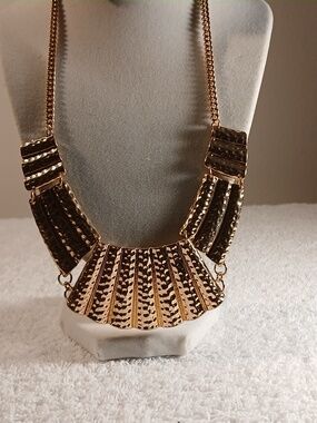 Gold Statement Bib Necklace - Women Jewelry